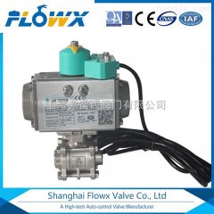 铝合金气动执行器,电厂垃圾焚烧专用球阀的图片