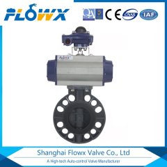 气动UPVC蝶阀,台湾环琪塑料阀,双作用汽缸的图片