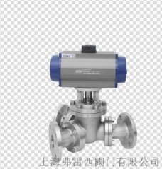 意大利进口气动Y型三通球阀 三通Y型粉料阀的图片