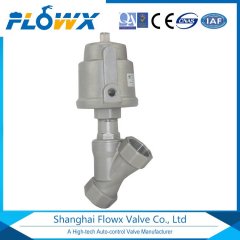 气动角座阀 气动不锈钢角座阀的图片