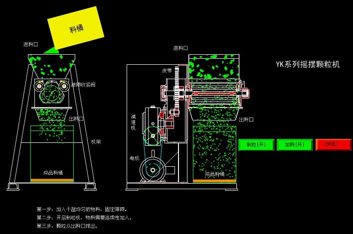 YK摇摆颗粒机 动态图片