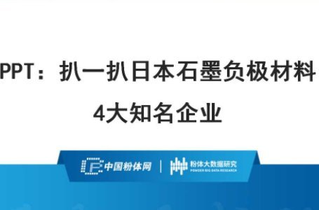 扒一扒日本石墨负极材料4大知名企业