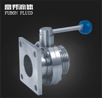 卫生级法兰+焊拉蝶阀D41X-21X-10P的图片