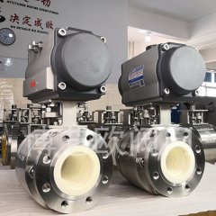 气力输送正压稀相专用耐磨气动陶瓷球阀的图片