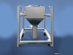 不锈钢料仓/200L方形混合料斗的图片